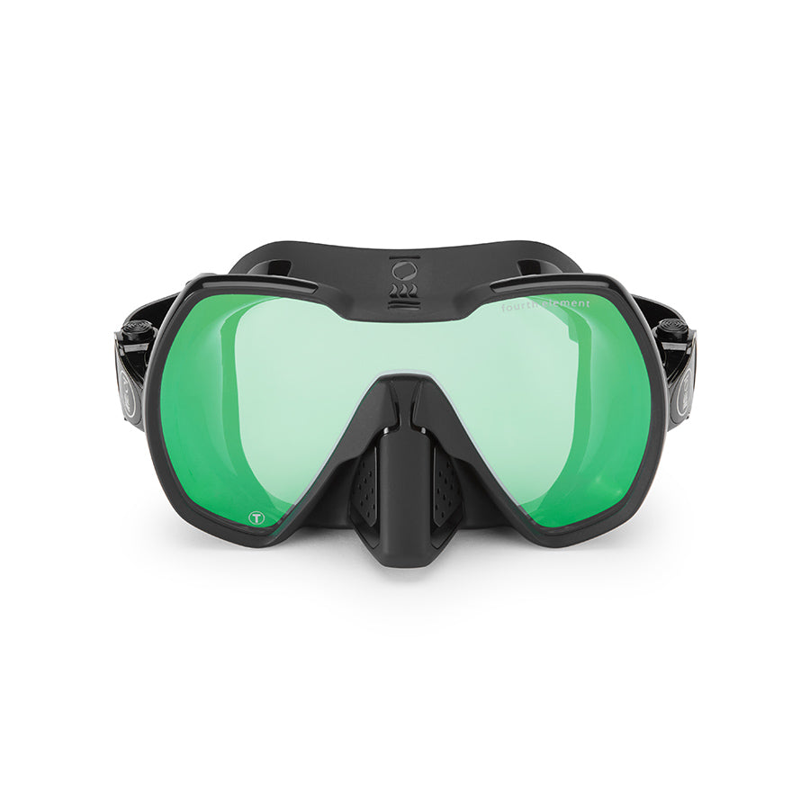 Seeker Mask Fourth Element black with green contrast lens