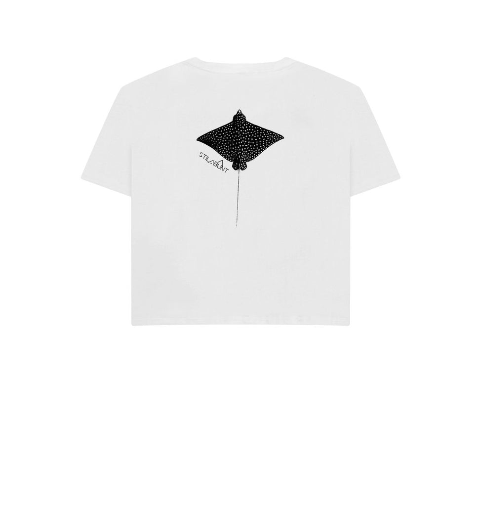 White Spotted Eagel Ray short t-shirt DesignedByJoost
